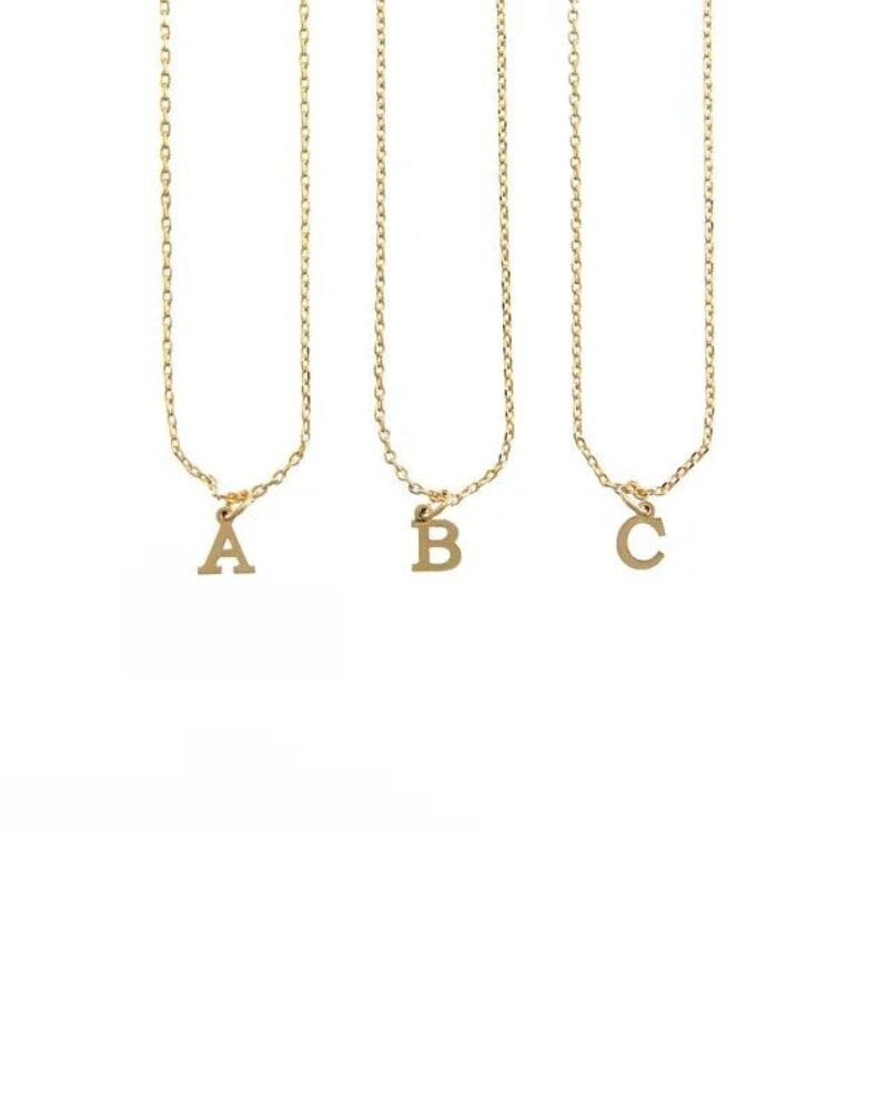 Brenda Grands Dainty Initial Necklace | Waterproof Gold