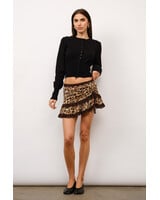 Zariah Chiffon Leopard Mini Skirt