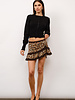 Zariah Chiffon Leopard Mini Skirt