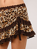 Zariah Chiffon Leopard Mini Skirt