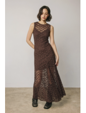 Nadia Lace Maxi Dress | Chocolate
