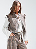 Ruffle Leopard Jacket Vest