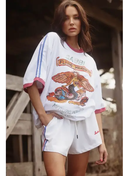 Sabbi Flying Mermaid Tee | White