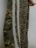 Leo-Cam Contrast Band Trim Jogger Pants
