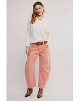 Free People Good Luck Mid-Rise Barrel Jeans | Desert Petal