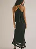 Free People Long Lost Lover Maxi Slip Skirt | Black