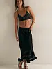 Free People Long Lost Lover Maxi Slip Skirt | Black