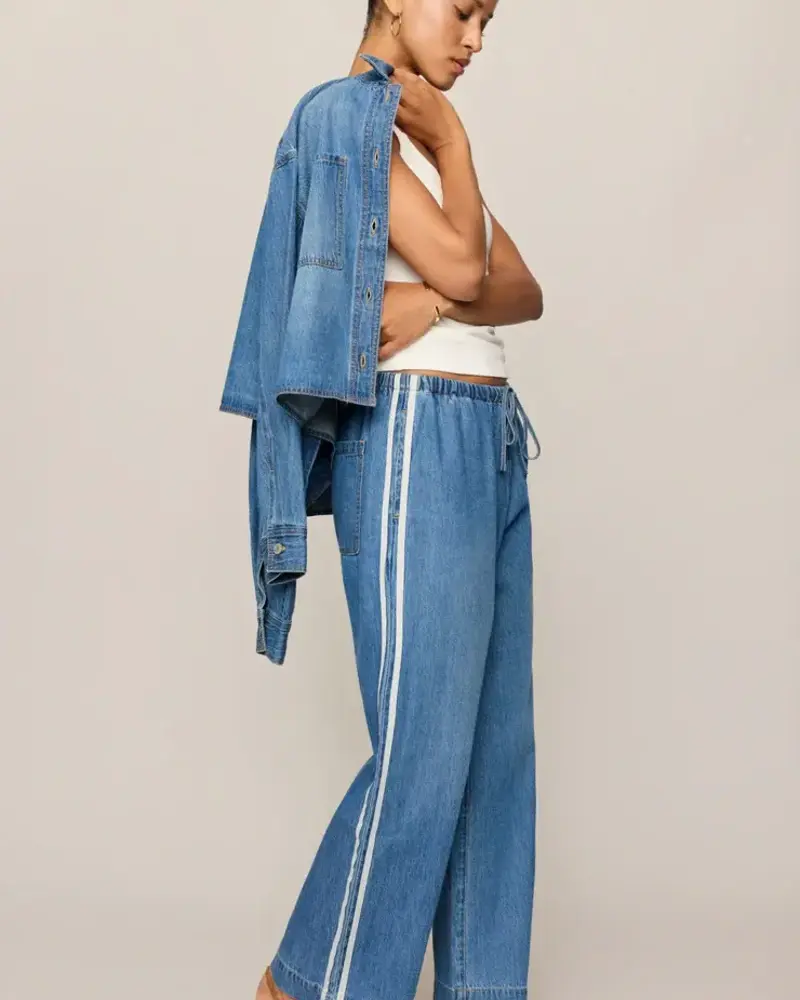 Z Supply Sidelines Denim Track Pant