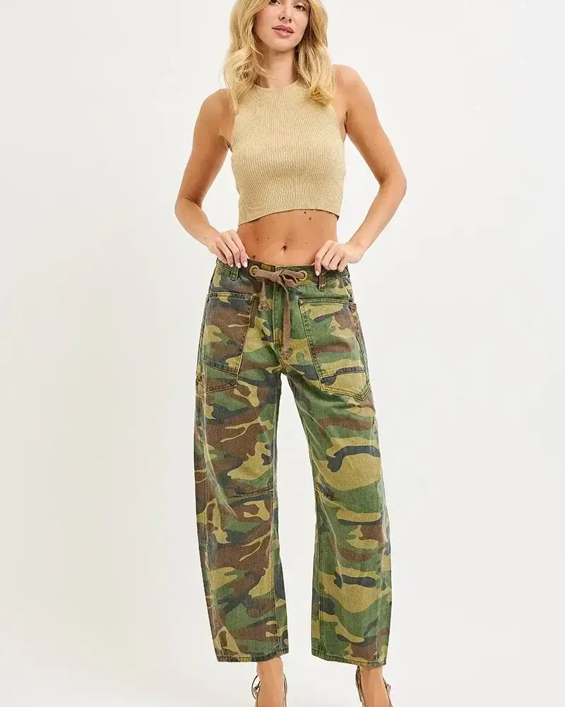 Kaddi Camo Barrel Jeans