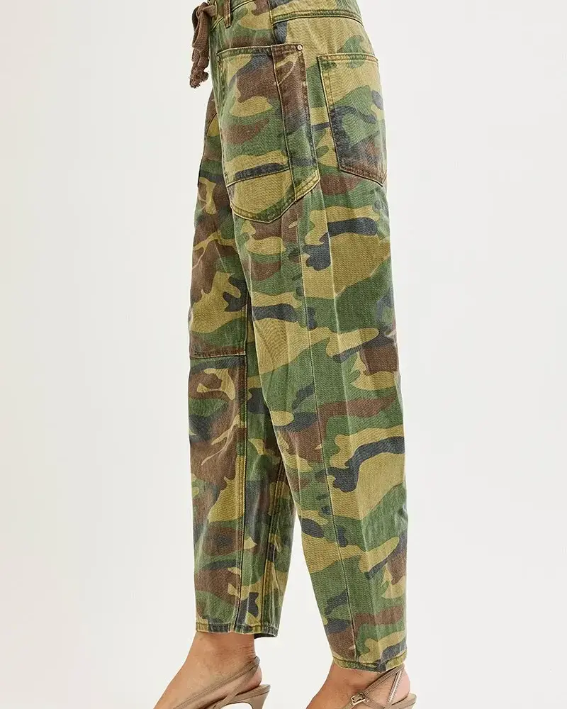 Kaddi Camo Barrel Jeans