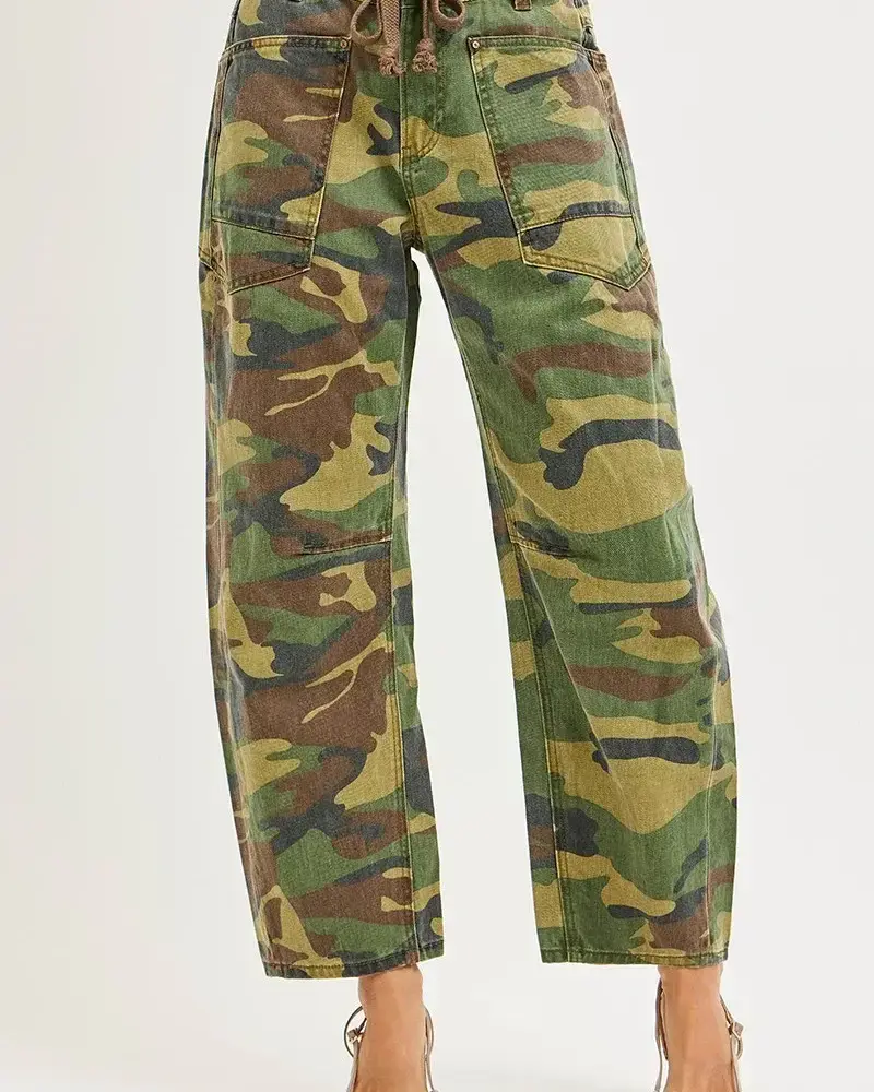 Kaddi Camo Barrel Jeans