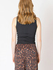 Aria Ribbed Tank | Black