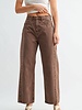 Just Black Denim High Rise Barrel Jean Twist | Vintage Brown