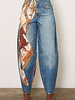 Kindle Barrel Jean | Horse Scarf Print