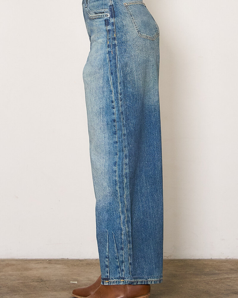 Kindle Barrel Jean | Horse Scarf Print