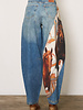 Kindle Barrel Jean | Horse Scarf Print
