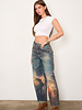 Kindle Barrel Jean | Long Horn Print