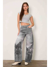 Kindle Barrel Jean | Horse Print