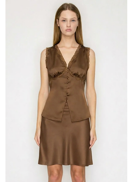 Grace Lace Top | Brown
