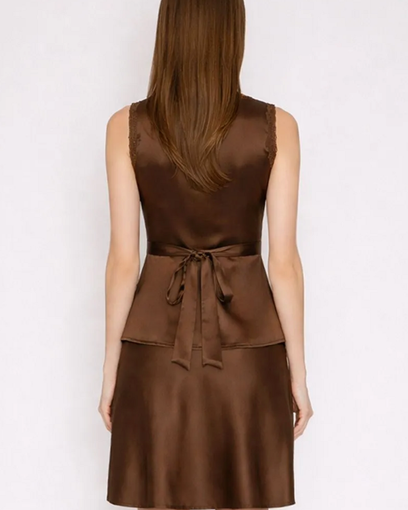 Grace Lace Top | Brown
