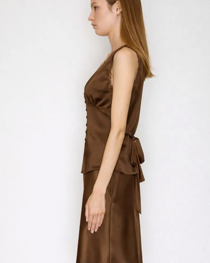 Grace Lace Top | Brown