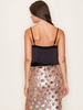 Evelyn Lace Trim Satin Top