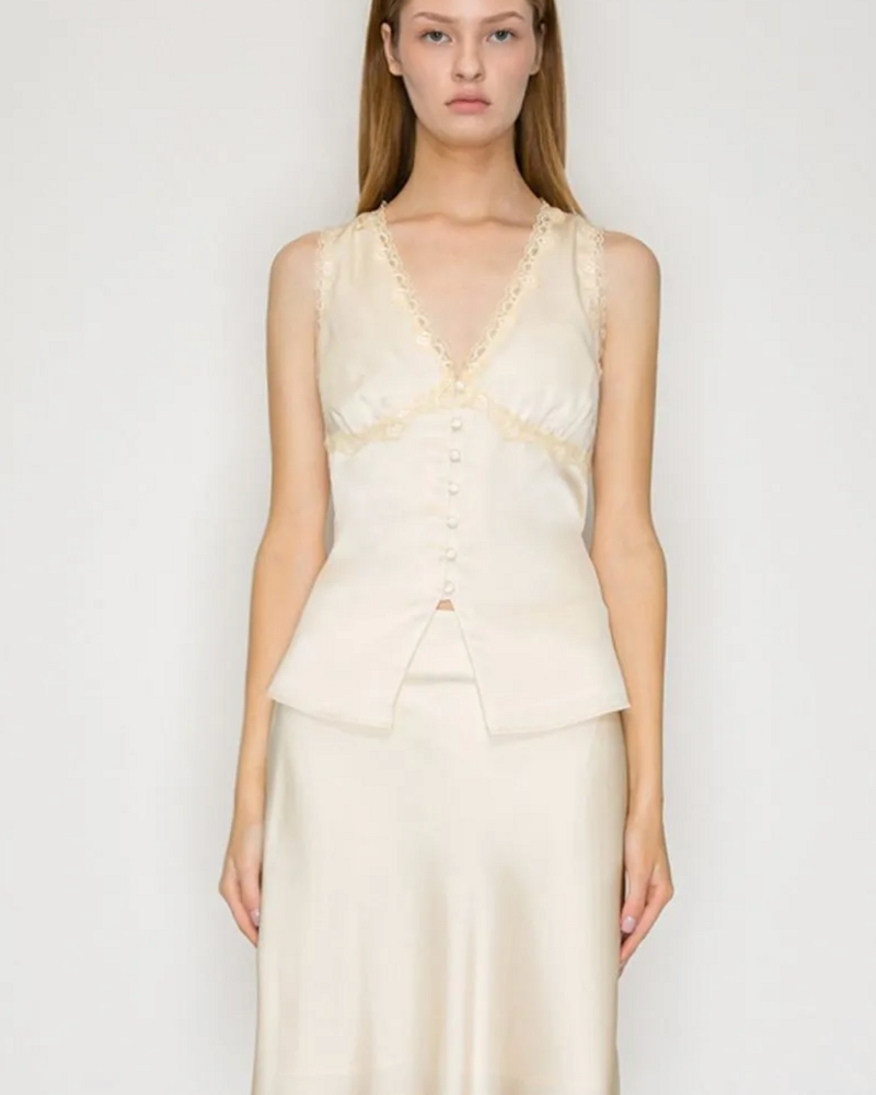 Grace Lace Top | Cream