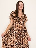 Organza Leopard Midi Dress