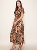 Organza Leopard Midi Dress