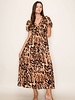 Organza Leopard Midi Dress