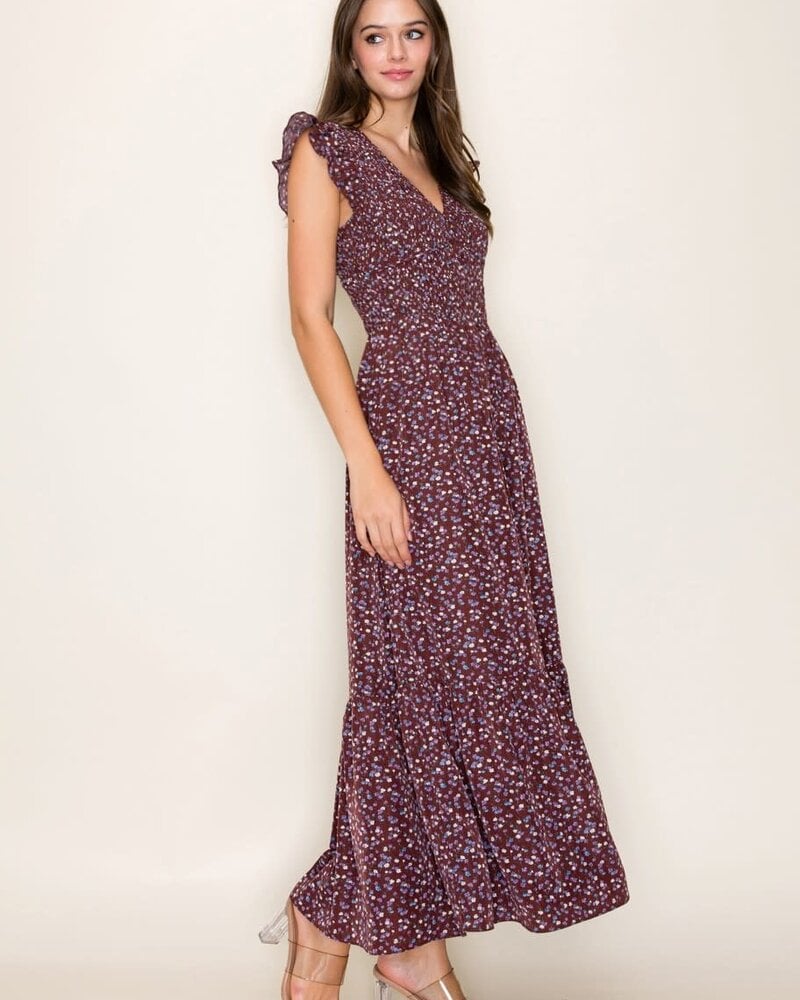 Audrey Floral Midi Dress