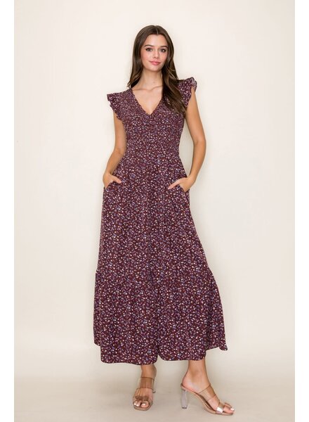 Audrey Floral Midi Dress