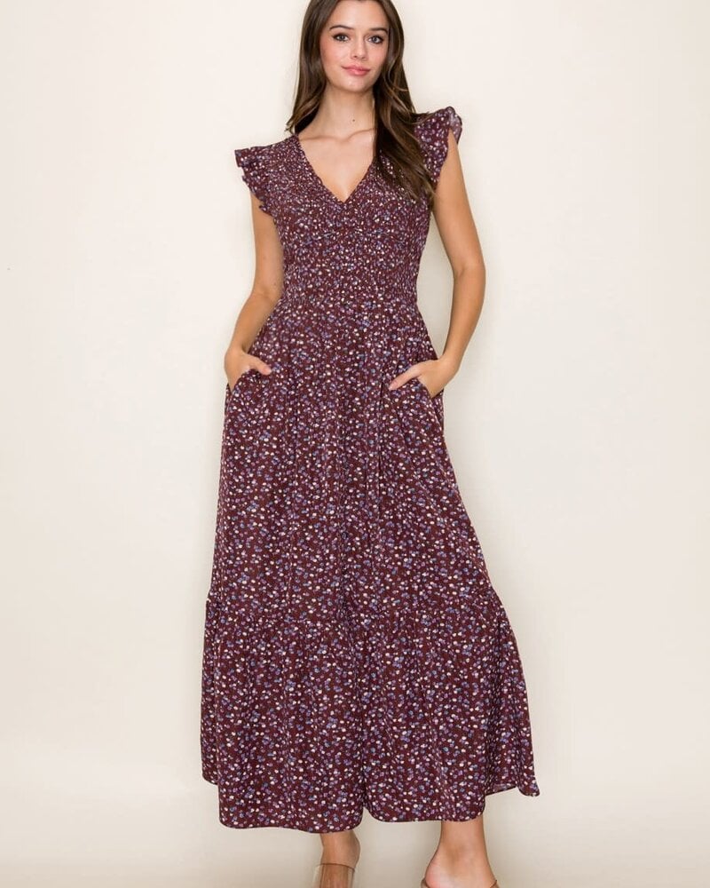 Audrey Floral Midi Dress