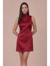 B.RIGHT Organza Scarf Satin Mini Dress | Scarlet