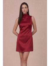 Organza Scarf Satin Mini Dress | Scarlet