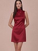 Organza Scarf Satin Mini Dress | Scarlet
