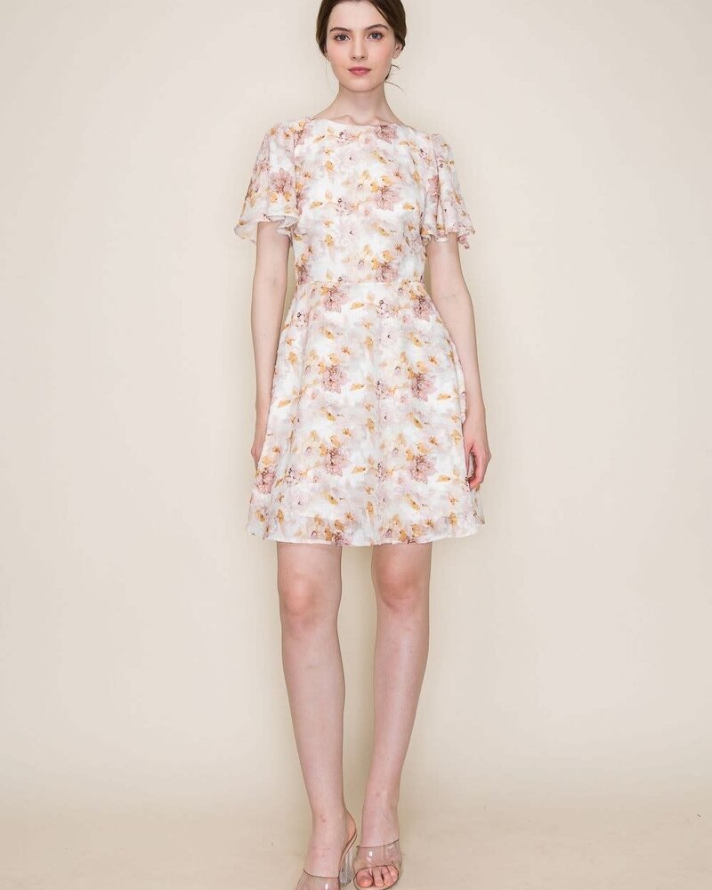 Catherine Floral Burnout Mini Dress