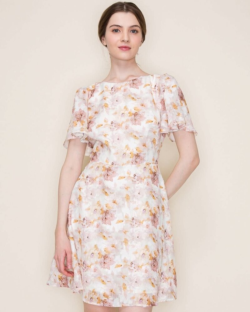 Catherine Floral Burnout Mini Dress