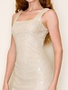 Goldie Sequin Mesh Sleeveless Bodycon Midi Dress