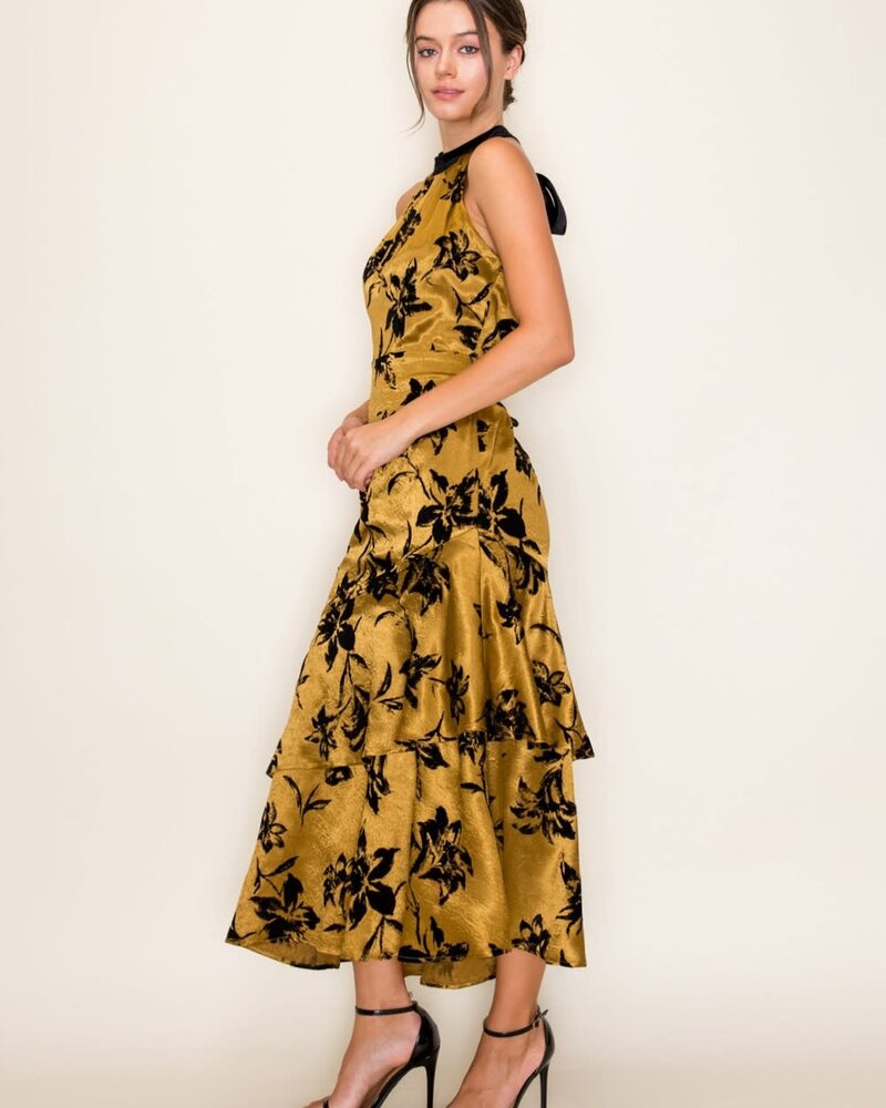 Fhonda Floral Burn Out Dress