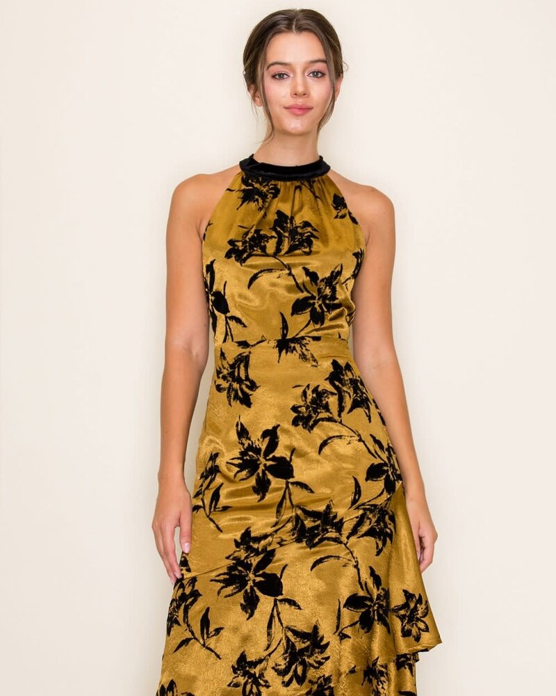 Fhonda Floral Burn Out Dress