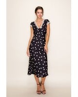 Parry Polka Dot Satin Dress