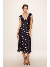 Parry Polka Dot Satin Dress