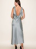 Camilia Solid Satin Midi Dress | Sage