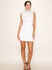 Organza Scarf Satin Mini Dress | White