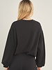 Cellie Cropped Crewneck Sweatshirt | Black