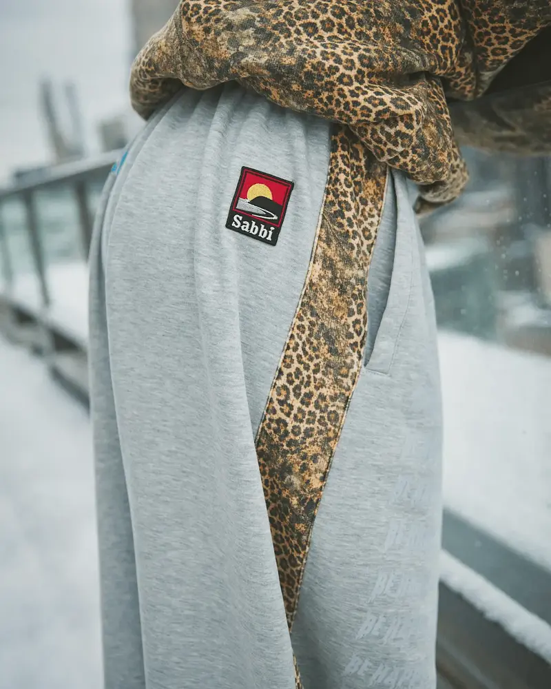 Sabbi Be Happy Wide Leg Sweat Pants | Leopard