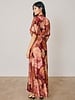 Cornnal Lace Blouson Maxi Dress