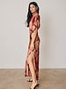 Cornnal Lace Blouson Maxi Dress
