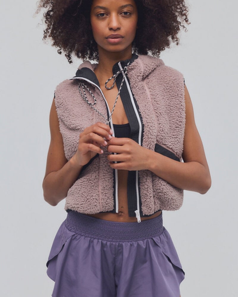 Free People Sky High Fleece Vest | Plum